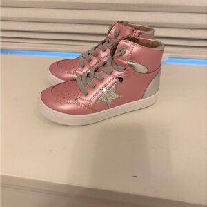 Old Soles Pink and Silver Star Sneakers